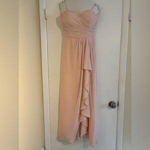 Bill Levkoff Petal Pink Strapless Bridesmaid Dress